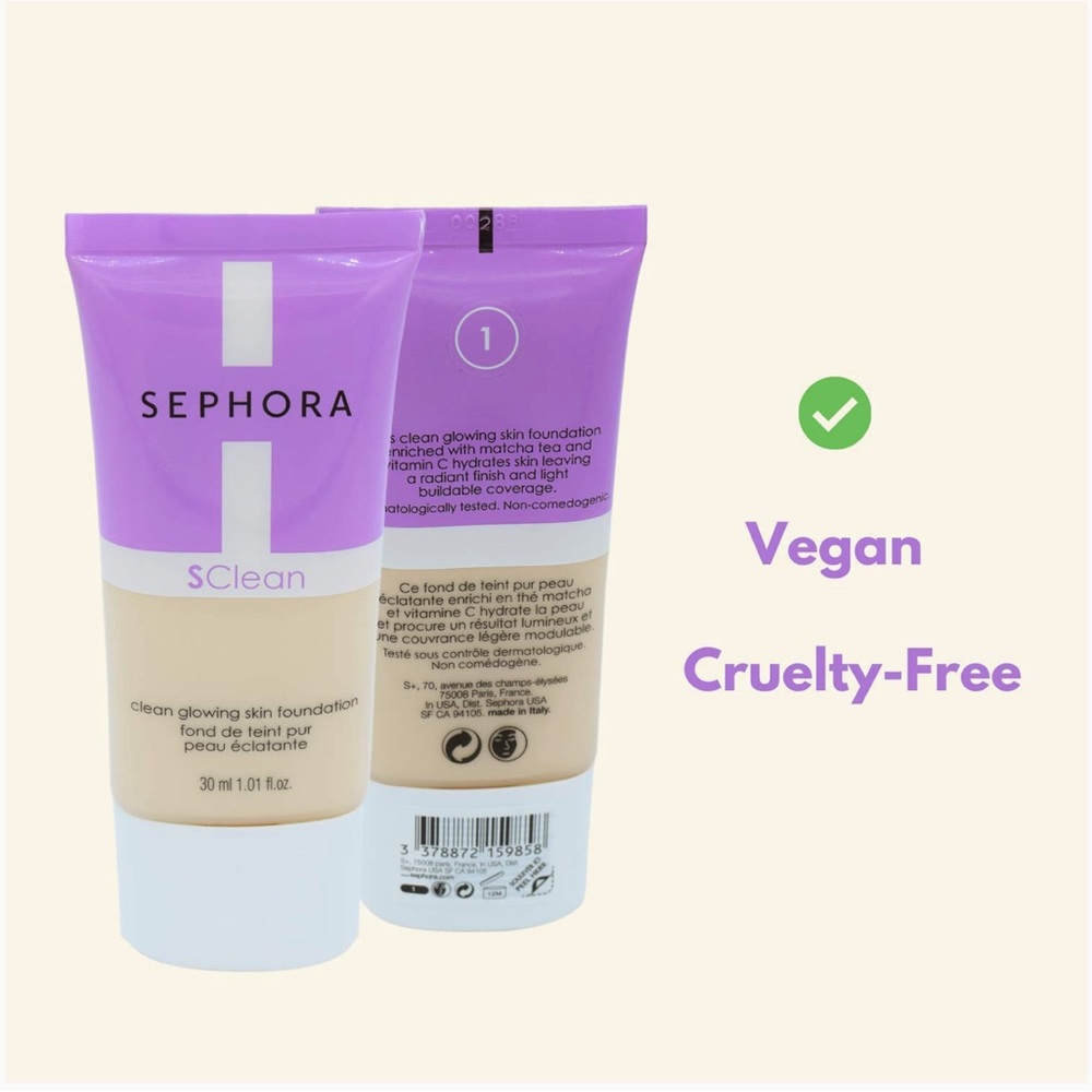 Sephora Collection Clean Glowing Skin Foundation, Shade 39 NEW | Sealed - Picture 4 of 6